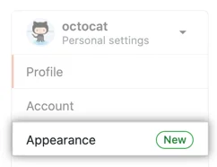 GitHub Appearance